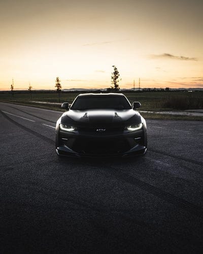 chevrolet camaro, chevrolet, car, black, front view, mobile wallpaper, android wallpaper, iPhone wallpaper, phone wallpaper