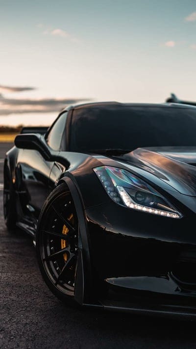 Stealth Bomber, chevrolet, corvette, black, car, supercar, sports, america, new, mobile wallpaper, android wallpaper, iPhone wallpaper, phone wallpaper