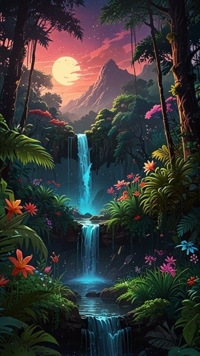 Scenery,Cute,Beautiful,Waterfall