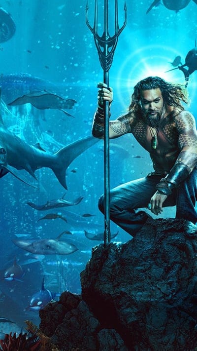 Aquaman, DC Comics, Superhero, Underwater, Atlantis, Trident, Ocean, Marine Life, Jason Momoa, Movie Poster, Digital Art, Fantasy, Adventure, Sea, King, Hero, Comic Book, Blue, Water, Cinematic