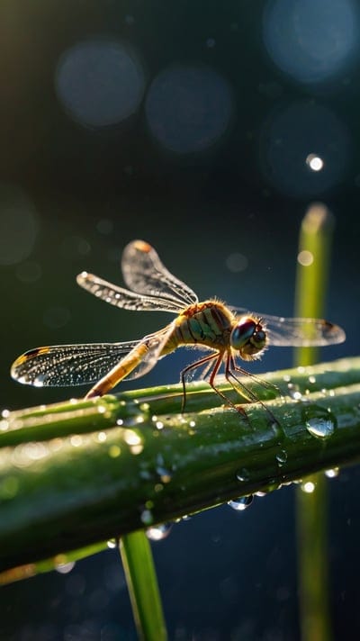 dark,insects,rain,sad vibe,aesthetic,lone,8k wallpaper,4k wallpaper,hd backgrounds,hd wallpapers,wallpapers,aesthetic wallpapers,drenched,Dragonfly