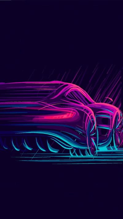 neon,car,art,purple