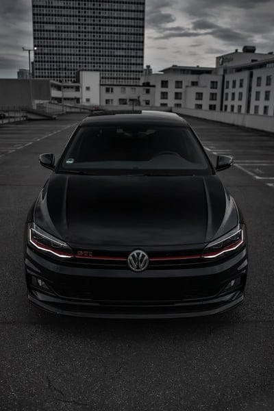 VW Polo GTI, aggressive, black, car, luxus, red, tuning, mobile wallpaper, android wallpaper, iPhone wallpaper, phone wallpaper