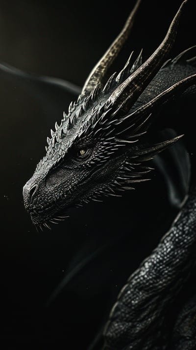 dragon,profile,black,fantasy