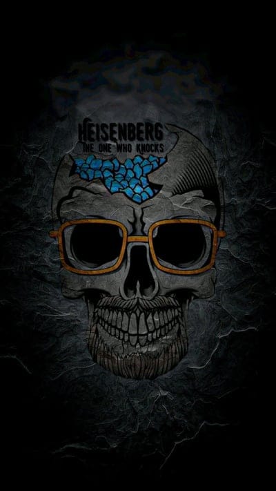 Heisenberg Skull, breaking, bad, walt, tv, blue, cranston
