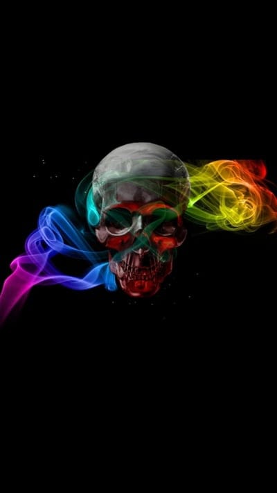 skull,smoke