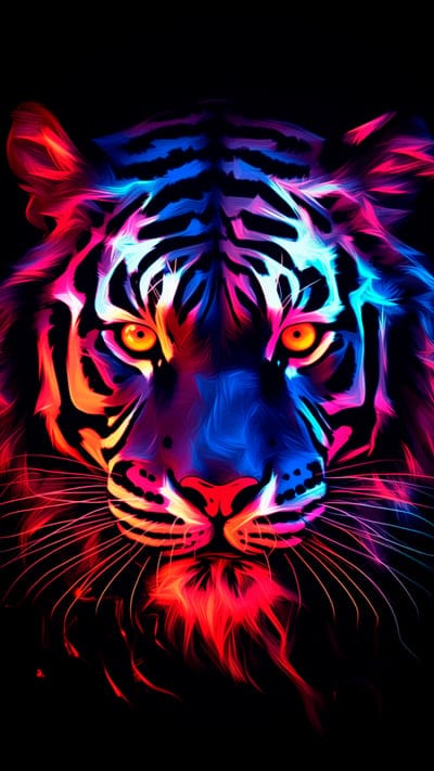 tiger,head,animal,predator,art