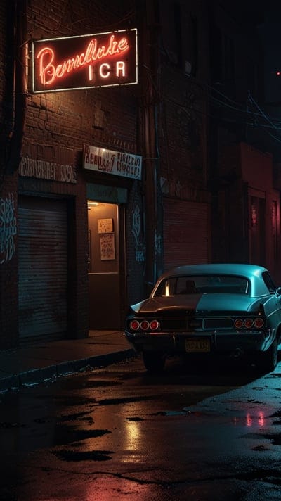 Classic,Car,Bar,Cool,Dark,Night