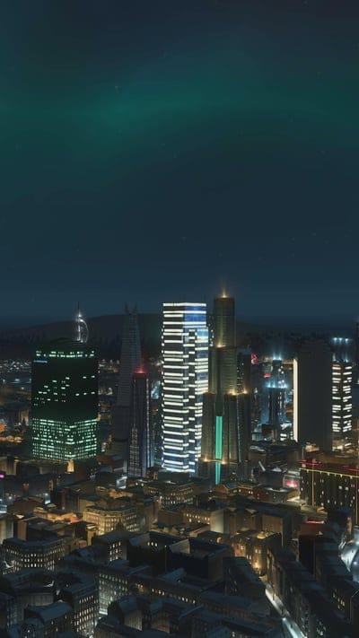 Cityscape, night, urban, city lights, skyscrapers, architecture, modern, buildings, illuminated, dark sky, metropolis, downtown, nighttime, view, urban landscape, high angle, contemporary, structure, vibrant, civilization