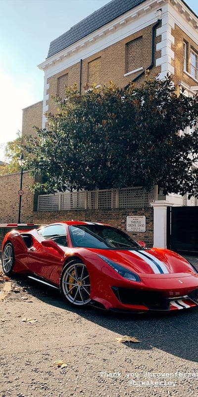 488 PISTA, ferrari, new, red, car, hypercar, supercar london, mobile wallpaper, android wallpaper, iPhone wallpaper, phone wallpaper