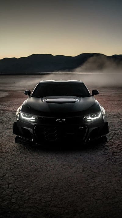 Desert Drag race, chevrolet, camaro, black, car, muscle sports, new, america, mobile wallpaper, android wallpaper, iPhone wallpaper, phone wallpaper