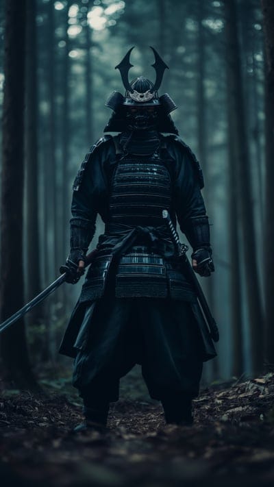 warrior,armor,smutrai,forest,dark