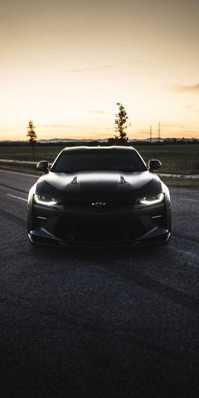 chevroletcamaro,chevrolet,blackcar,frontview,cars