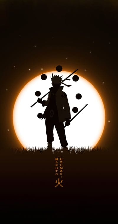 naruto uzumaki,naruto,anime,character,silhouette,moon,inscription,art