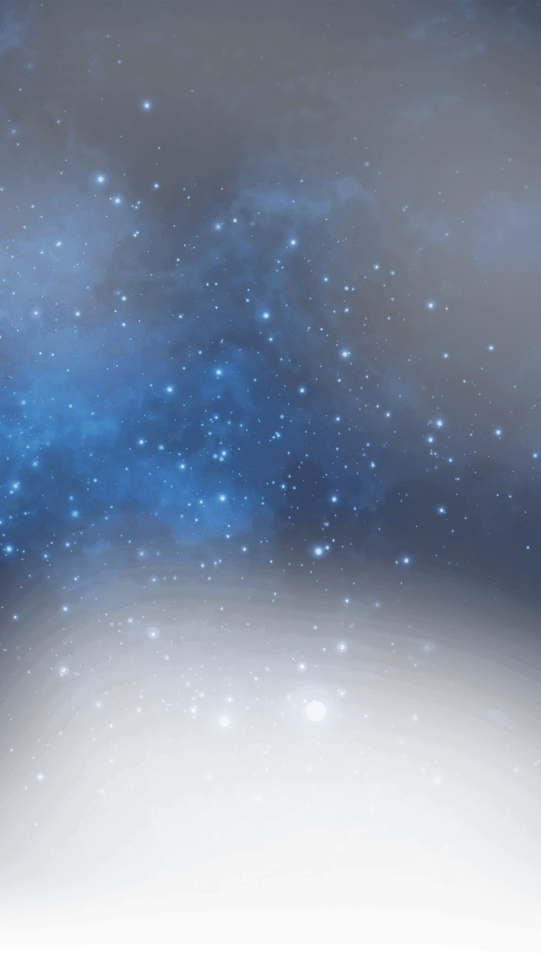 Blue star sky PNG displays a cosmic galaxy with glowing white celestial clusters against a dark navy background.