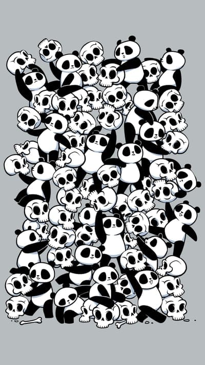 Dia de Los Muertos Pan,Tobe,animals,cute,panda,panda bear,skeleton, skull