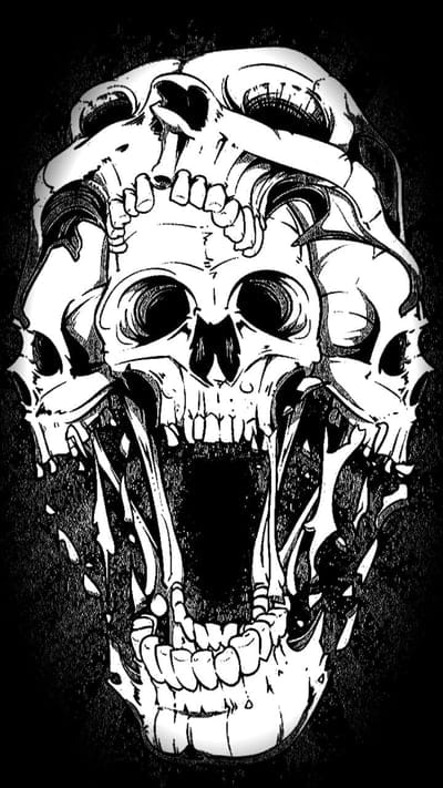 skulls eating skulls, trio