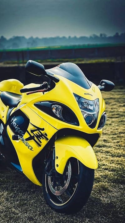 Hayabusa Bike, Lime Yellow Bike, suzuki hayabusa, mobile wallpaper, android wallpaper, iPhone wallpaper, phone wallpaper