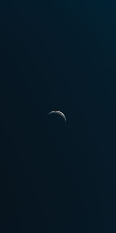 Crescent moon, Night sky, Blue, Moon, Celestial, Dark, Serene, Astronomy, Sky, Lunar, Cosmic, Peaceful, Ethereal, Nature, Space, Tranquil, Mysterious, Outdoors, Simplicity, Gradient