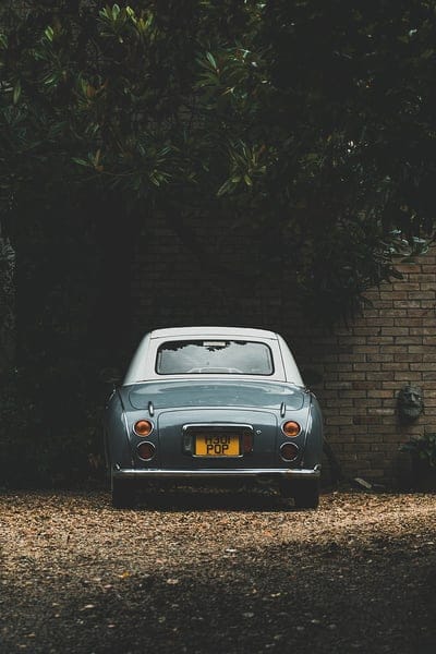 car, retro, vintage, gray, rear view, mobile wallpaper, android wallpaper, iPhone wallpaper, phone wallpaper