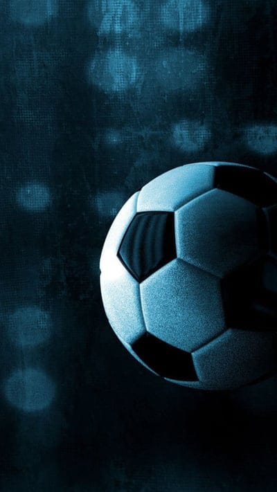 Football In Blue Dot Background Football