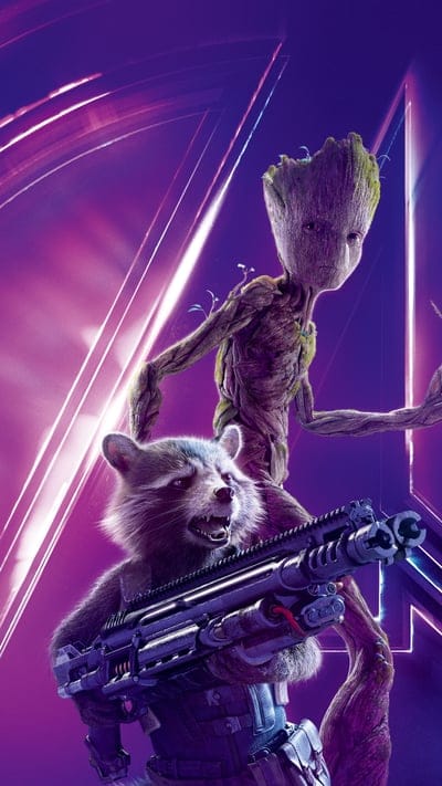 groot and rocket, avengers, guardians of the galaxy infinity war, marvel, movie,super heroes