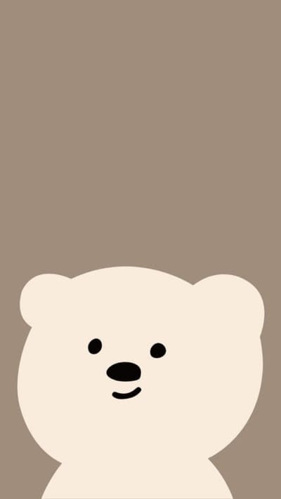 Cute Bear Cartoon, aesthetic korean bear