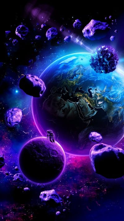 planet,asteroids,astronaut,dark,space