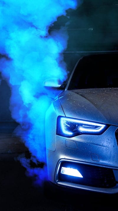 Smoking Blue Car, Awesome, Color, Neon, Smoke, mobile wallpaper, android wallpaper, iPhone wallpaper, phone wallpaper