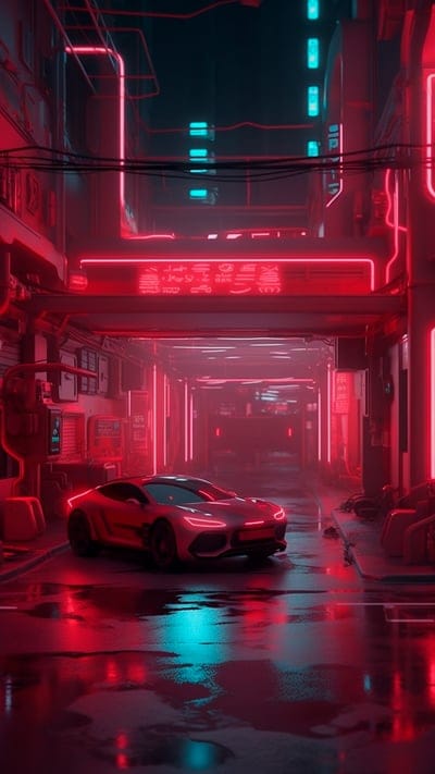 car,neon,light,garage