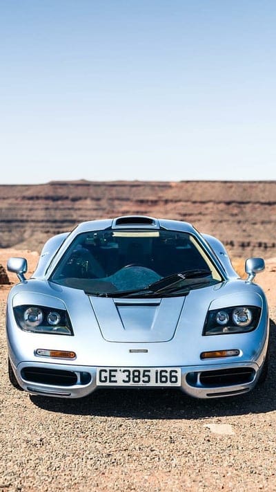 Silver F1, mclaren, car, hypercar, supercar, sports, america, desert, mobile wallpaper, android wallpaper, iPhone wallpaper, phone wallpaper