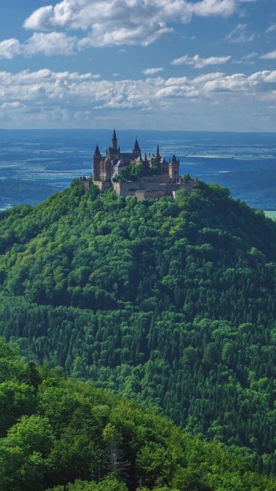 Hohenzollern Castle, Germany, castle, fortress, medieval, historic, nature, majestic, outdoor, beautiful, natural beauty, forest, mountain, travel, iconic, picturesque, Europe, scenic, ancient, landmark