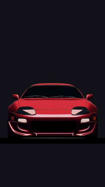 mitsubishi,fto,mitsubishi,car,red,front view