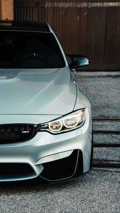 BMW M3, car, f80, front view, sedan, silver, tuning, vehicle, mobile wallpaper, android wallpaper, iPhone wallpaper, phone wallpaper
