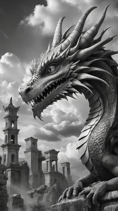 Dragon,Angry,Tattoo,Tattoo Wallpaper,Wallpaper,AI Art,Ai Wallpaper,Desktop Wallpaper,Artwork,Black,White,Black and White,Aesthetic