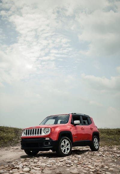 jeep renegade, jeep, car, suv, red, side view, off-road, mobile wallpaper, android wallpaper, iPhone wallpaper, phone wallpaper