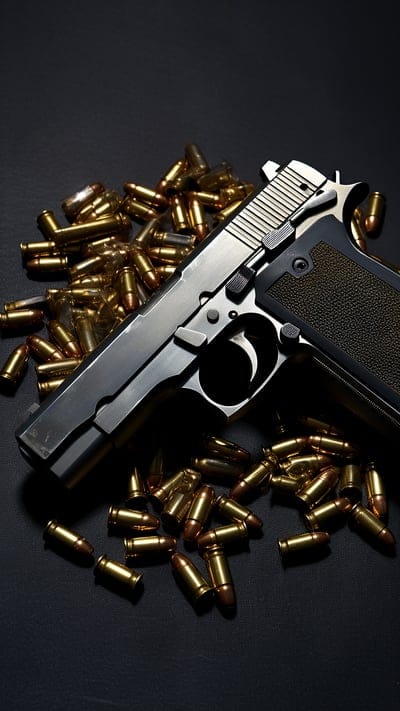 gun,bullets,weapon,surface