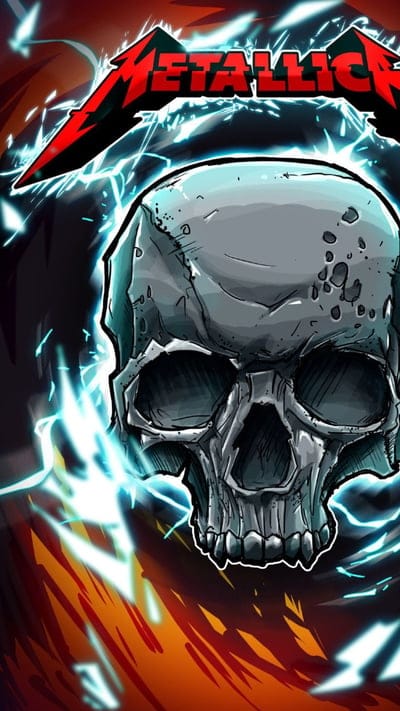 Metallica, music, skull