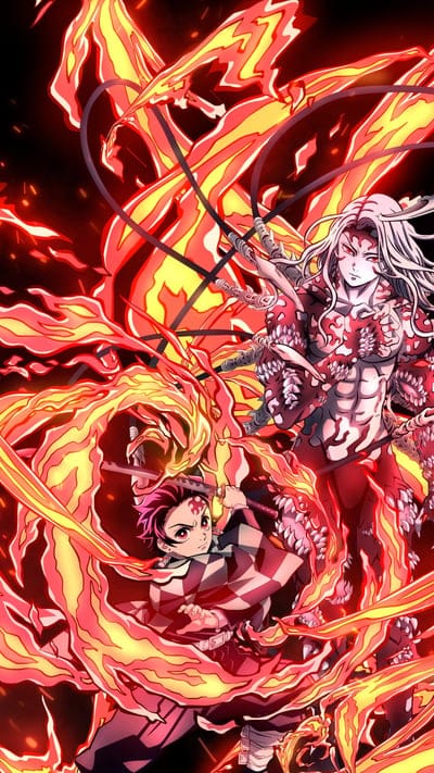 Kokushibo and Tanjiro Kamado Demon Slayer