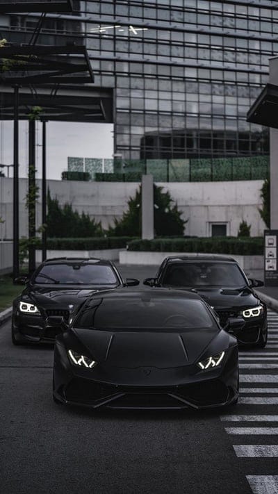 Lamborghini and bmw, car, cool, monster, mobile, black, sport, new, team, mobile wallpaper, android wallpaper, iPhone wallpaper, phone wallpaper