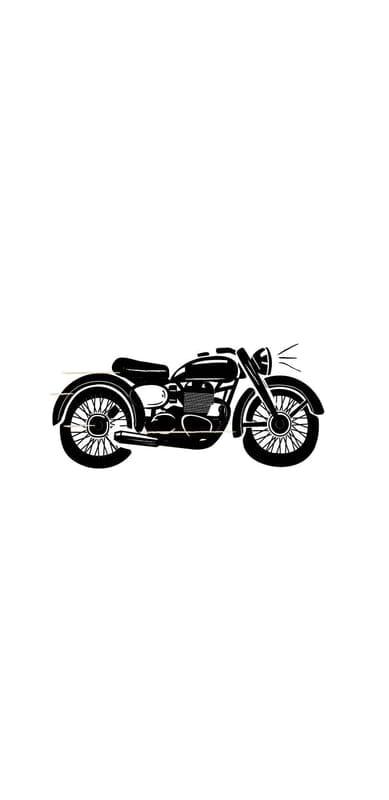 Bike, white, pure, bullet, royal enfield, black and white, amoled, art, vehicles, motors, mobile wallpaper, android wallpaper, iPhone wallpaper, phone wallpaper