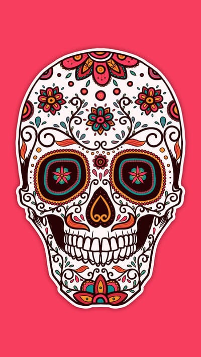 Sugar skull, colorful, dead, dia de los muertos