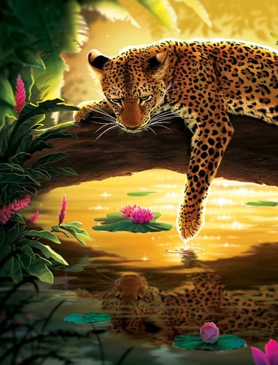 tiger,muzzle,art,predator,view
