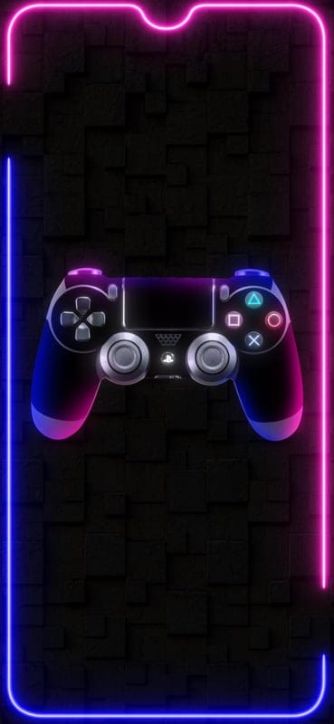 joystick,black,console,black background,neon