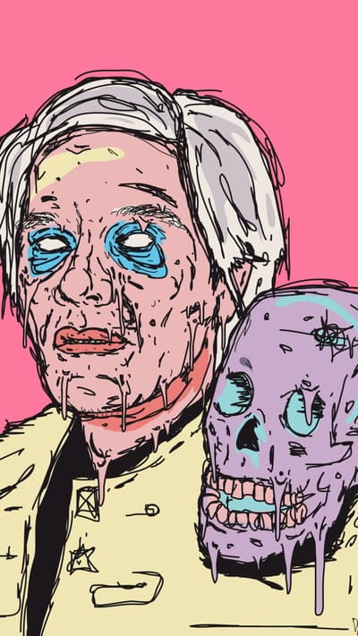 Warhol by Deladeso,andy warhol,drippy,skull