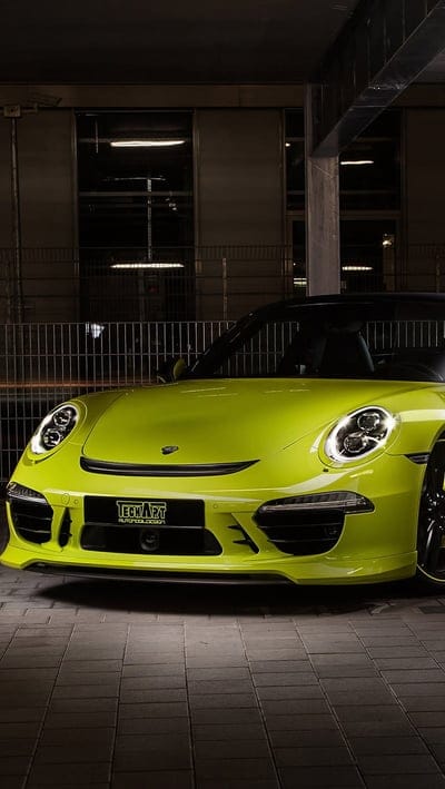 porsche, car, green, mobile wallpaper, android wallpaper, iPhone wallpaper, phone wallpaper