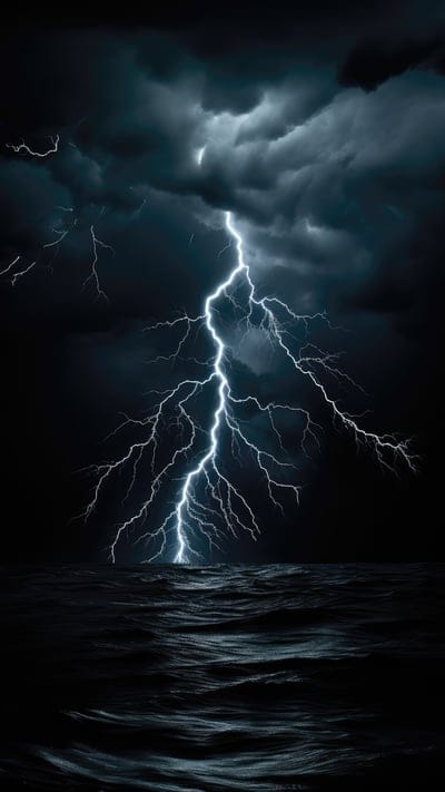 sea,lightning,clouds,storm,thunderstorm