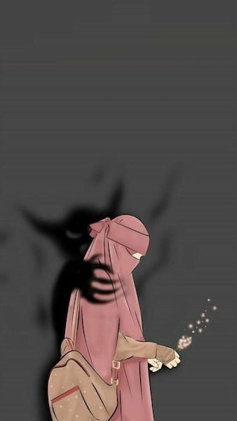demonaroundnaqabigirlwearingbackpack,naqabigirlbackinbackpack,sadnaqabigirl,naqabigirl,naqabi,girly