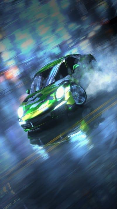 car,sportscar,drift,smoke,asphalt,night
