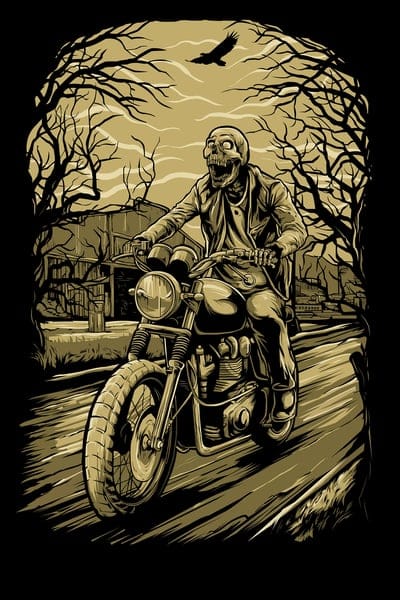 skeleton,motorcycle,ride,biker,gloomy,creepy
